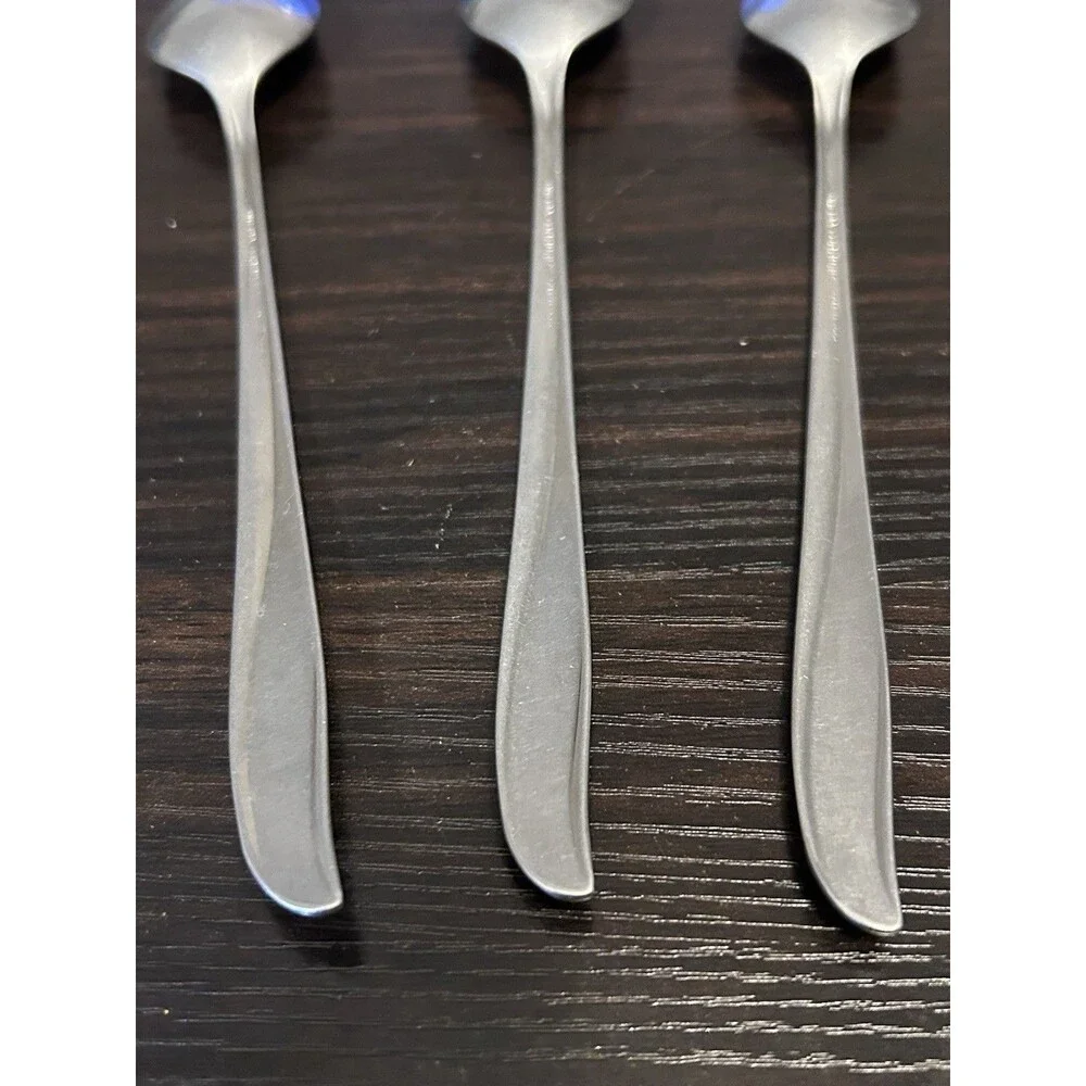 Lot of 3 Atomic MCM Oneida Community Twin Star Stainless Iced Tea Spoons 7 1/2